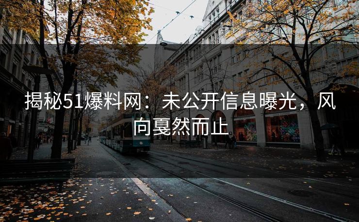 揭秘51爆料网:未公开信息曝光,风向戛然而止 揭秘51爆料网:未公开信息曝光,风向戛然而止